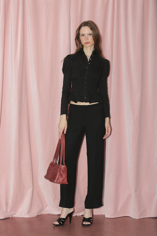 Black Wide Leg Pant (S)