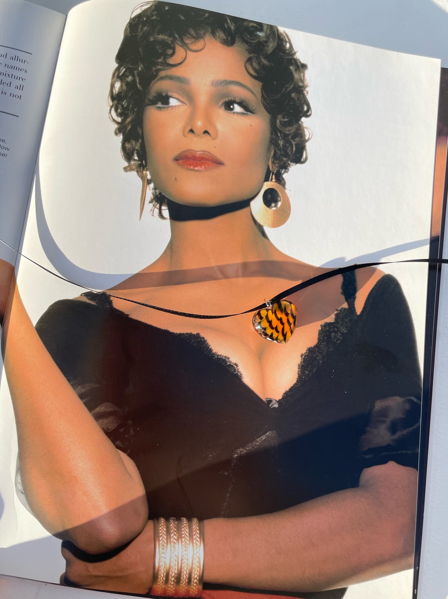 Vintage Heart Glass Pendant Necklace