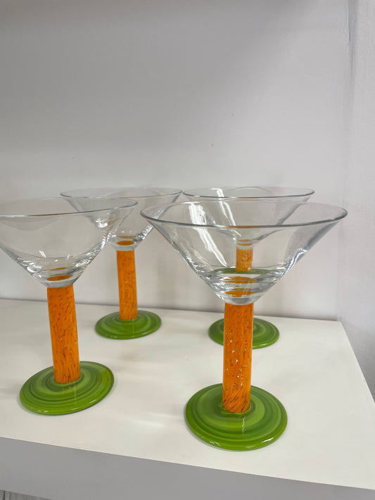 Vintage Martini Glass Set