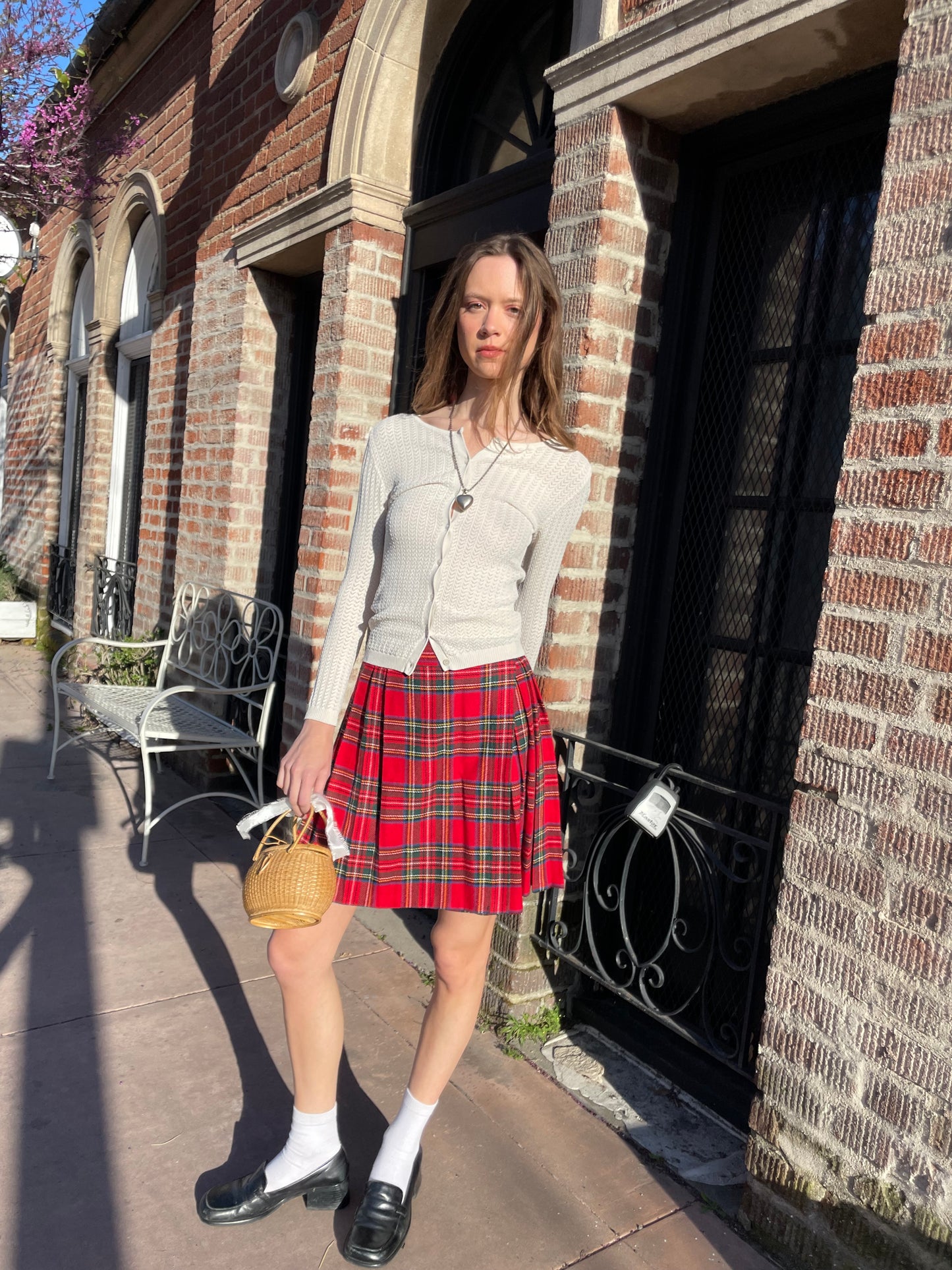 Red Plaid Skirt (S)