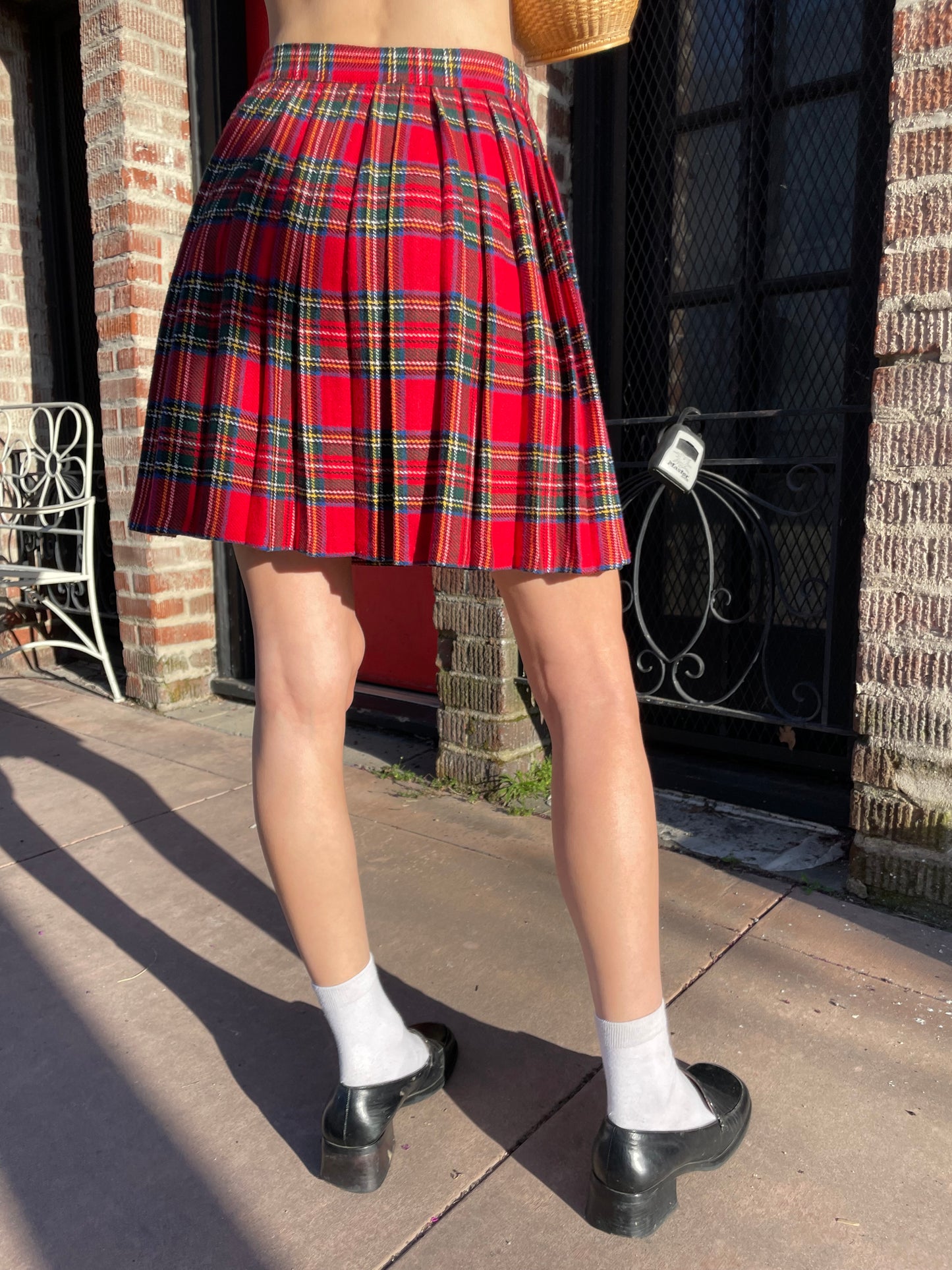 Red Plaid Skirt (S)