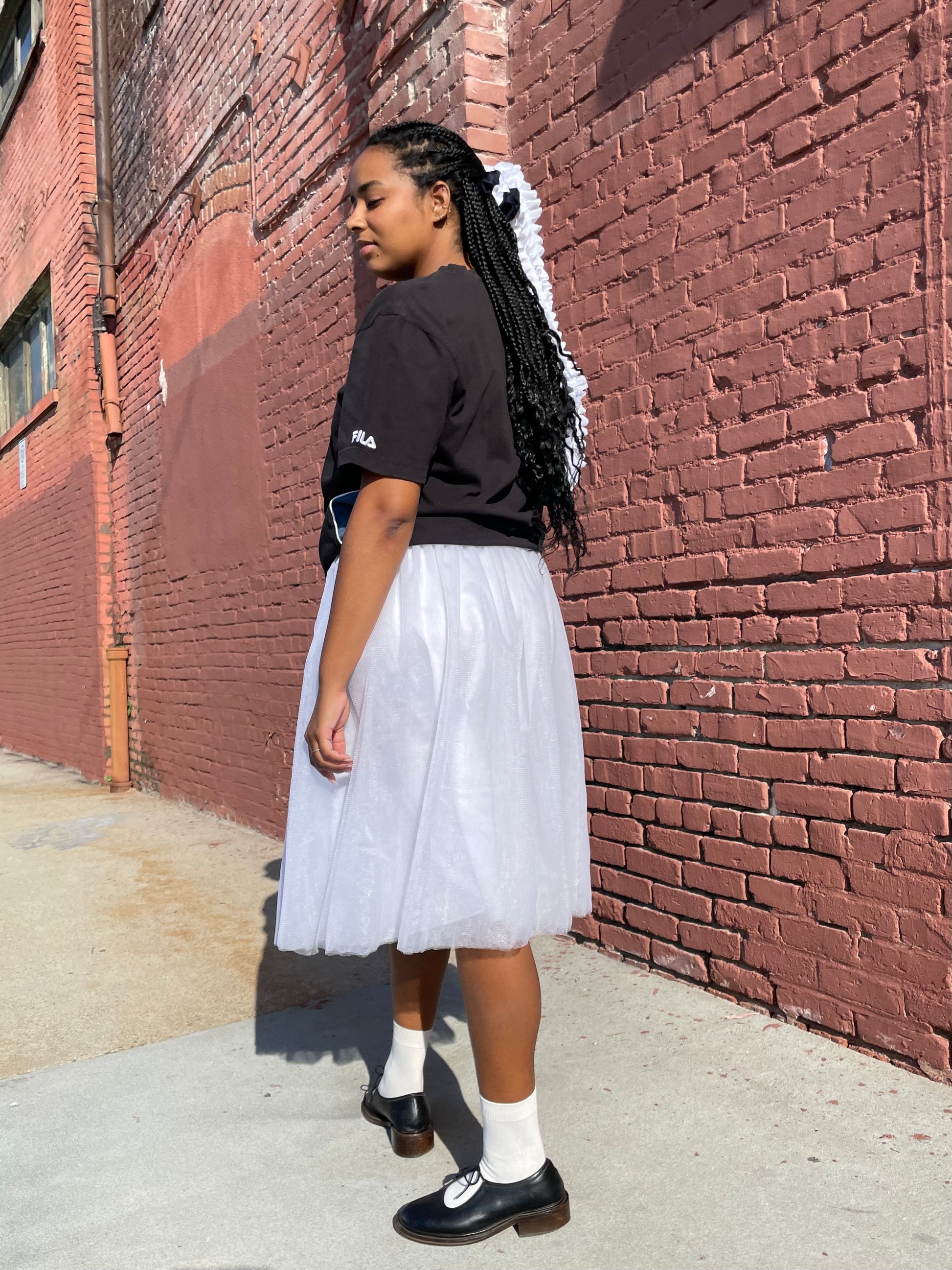 girl in white tulle skirt