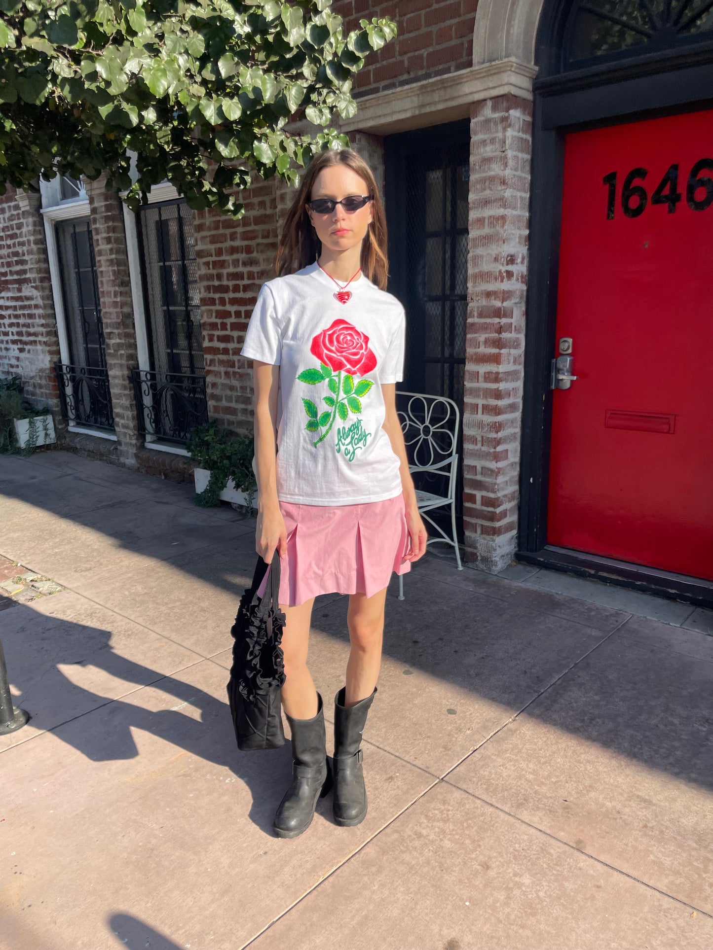 "Always A Lady" Rose Tee (S)