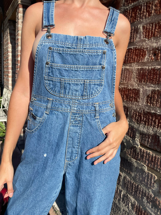 Blue Denim Washed Overalls (S)