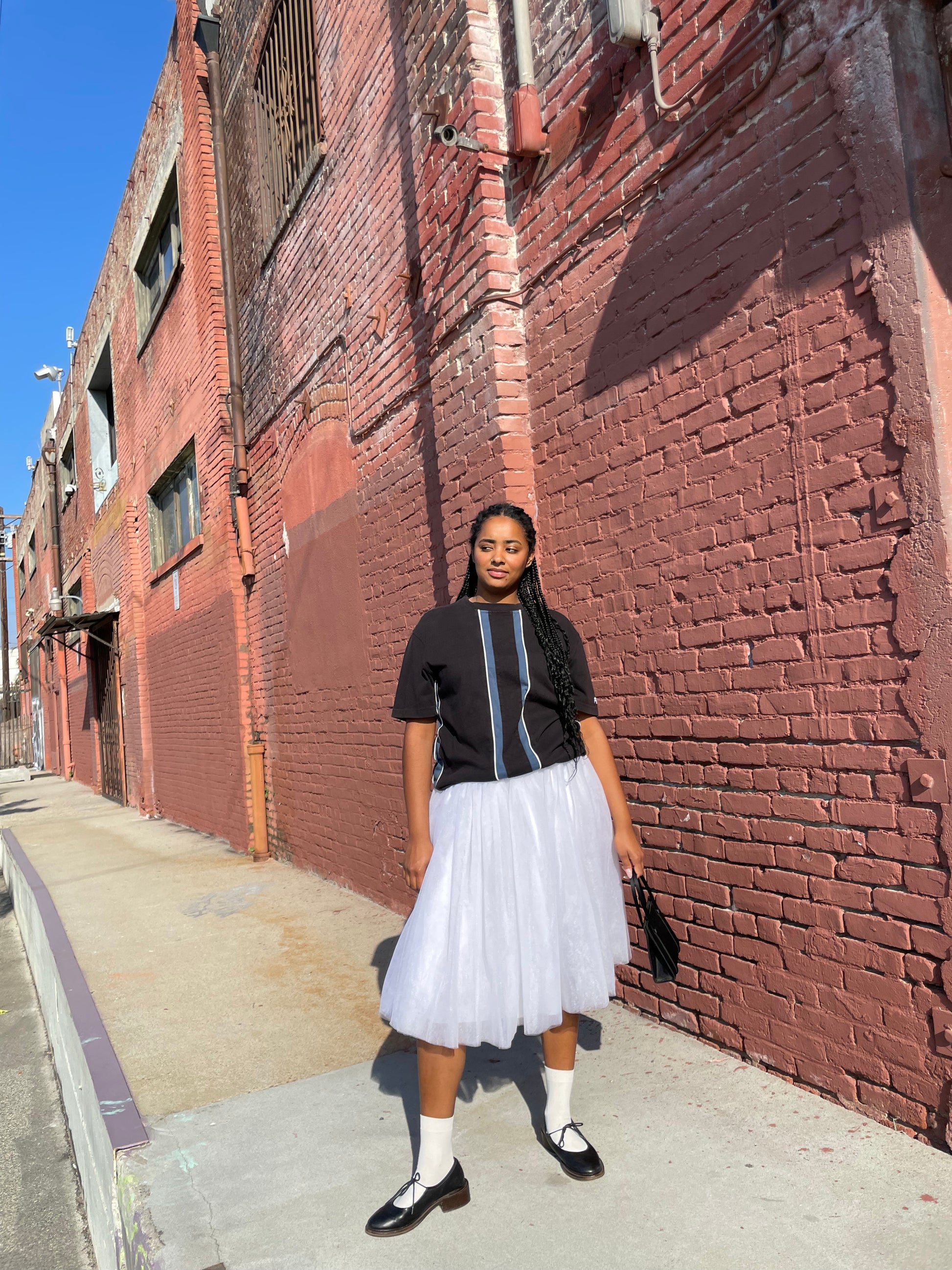 girl in white tulle skirt