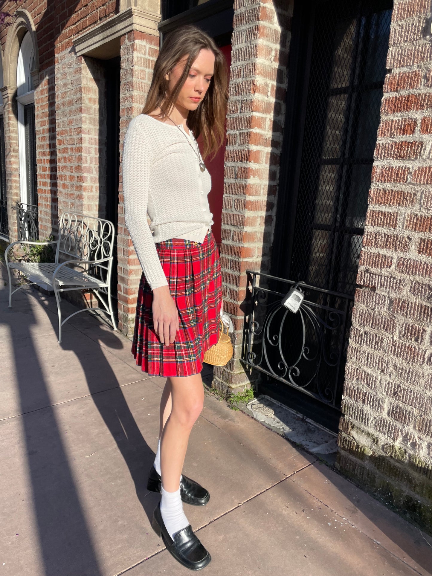 Red Plaid Skirt (S)