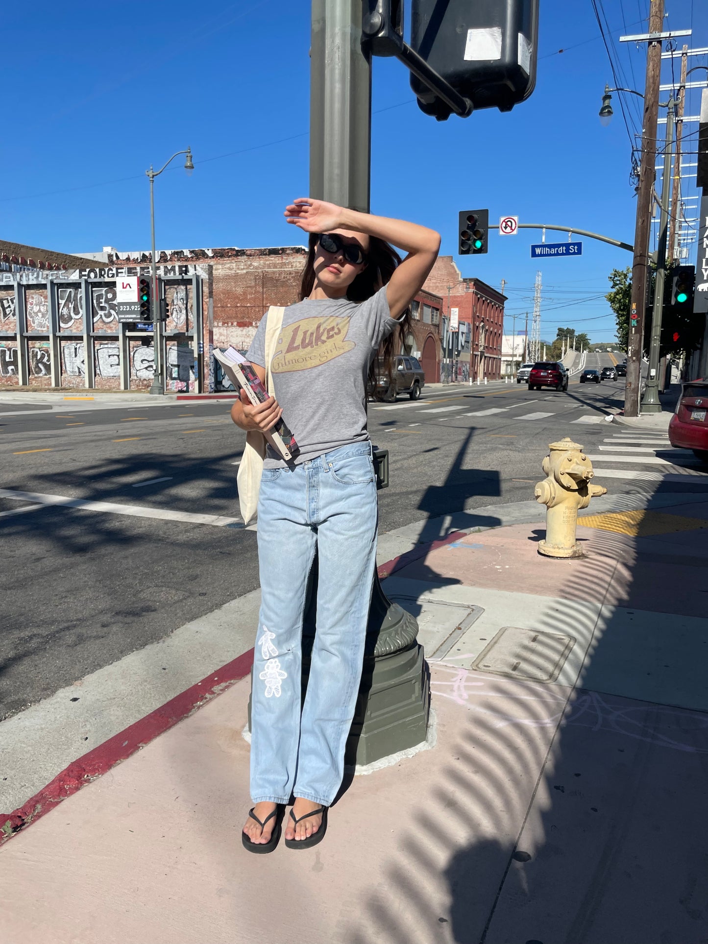 girl in blue jeans