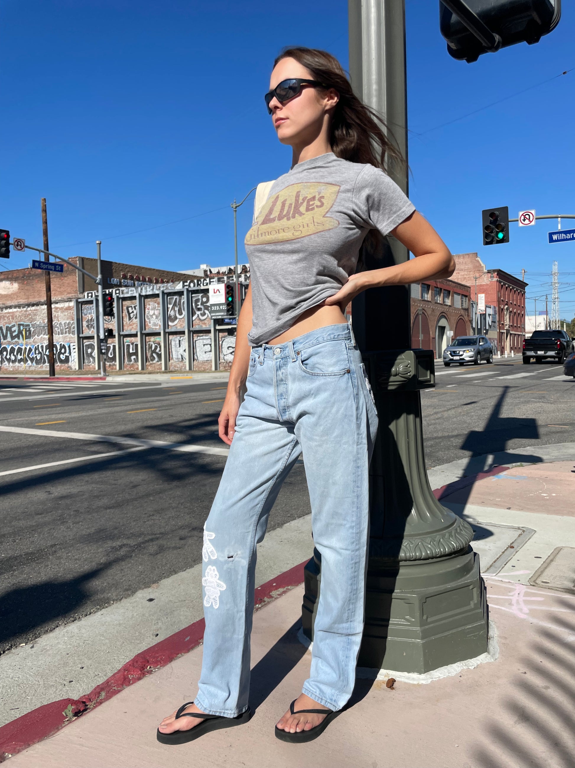 girl in blue jeans