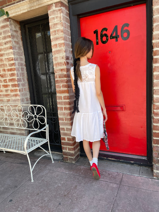 girl in white dress