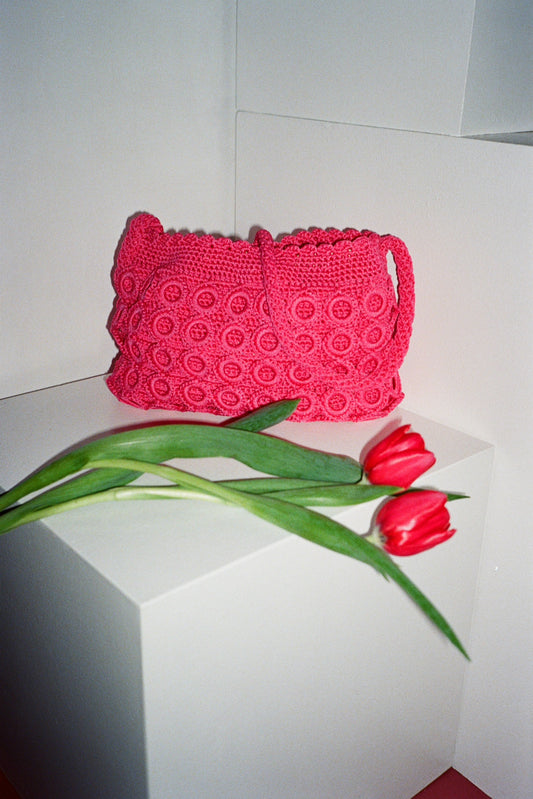 Magenta Woven Purse