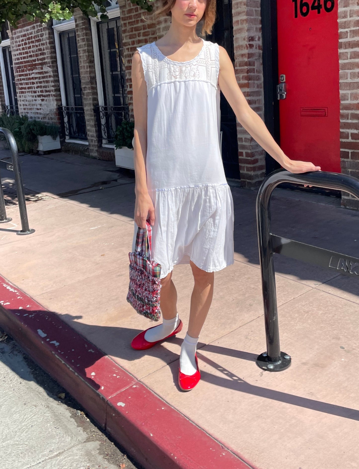 girl in white dress