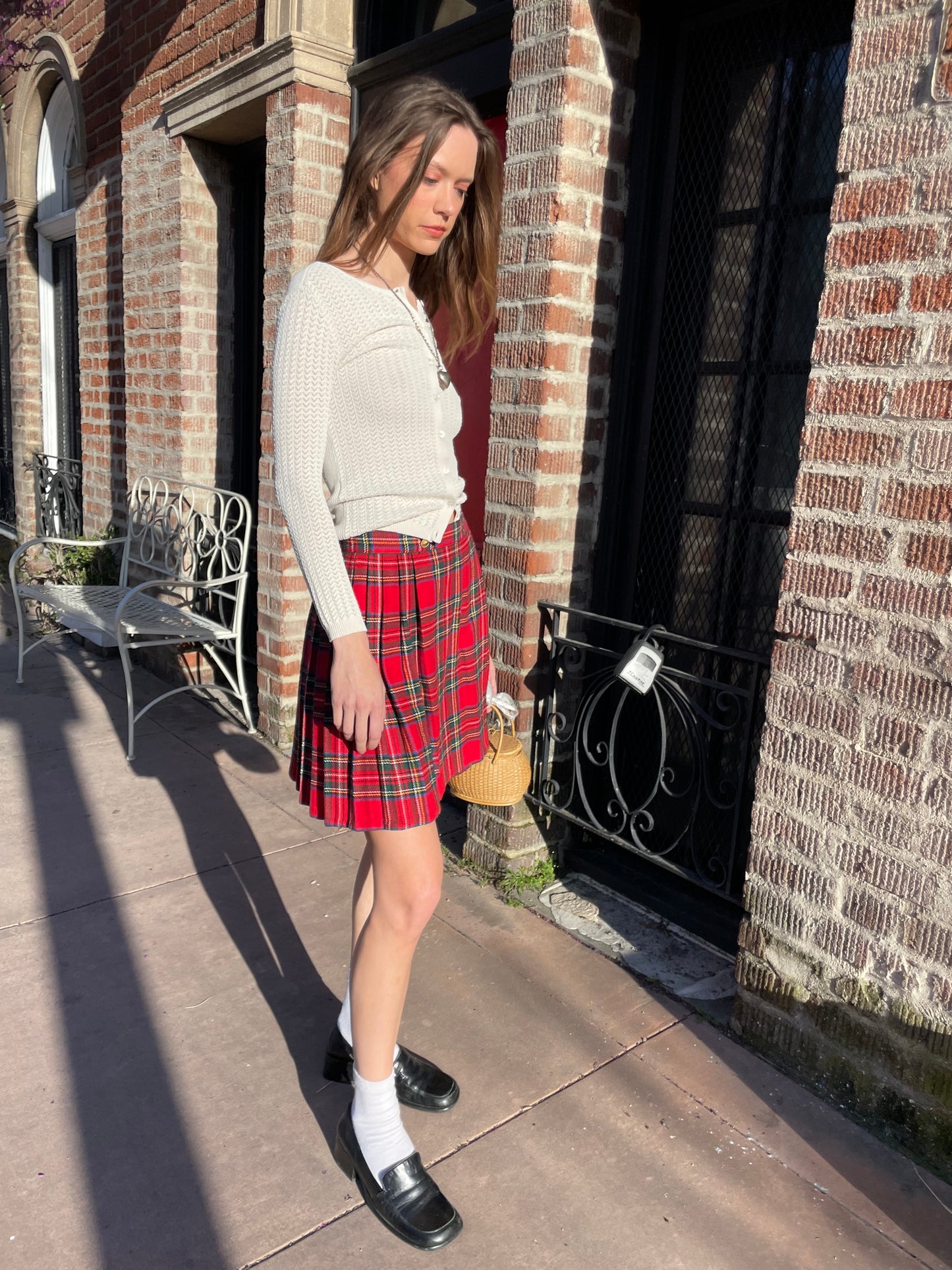 Red Plaid Skirt (S)