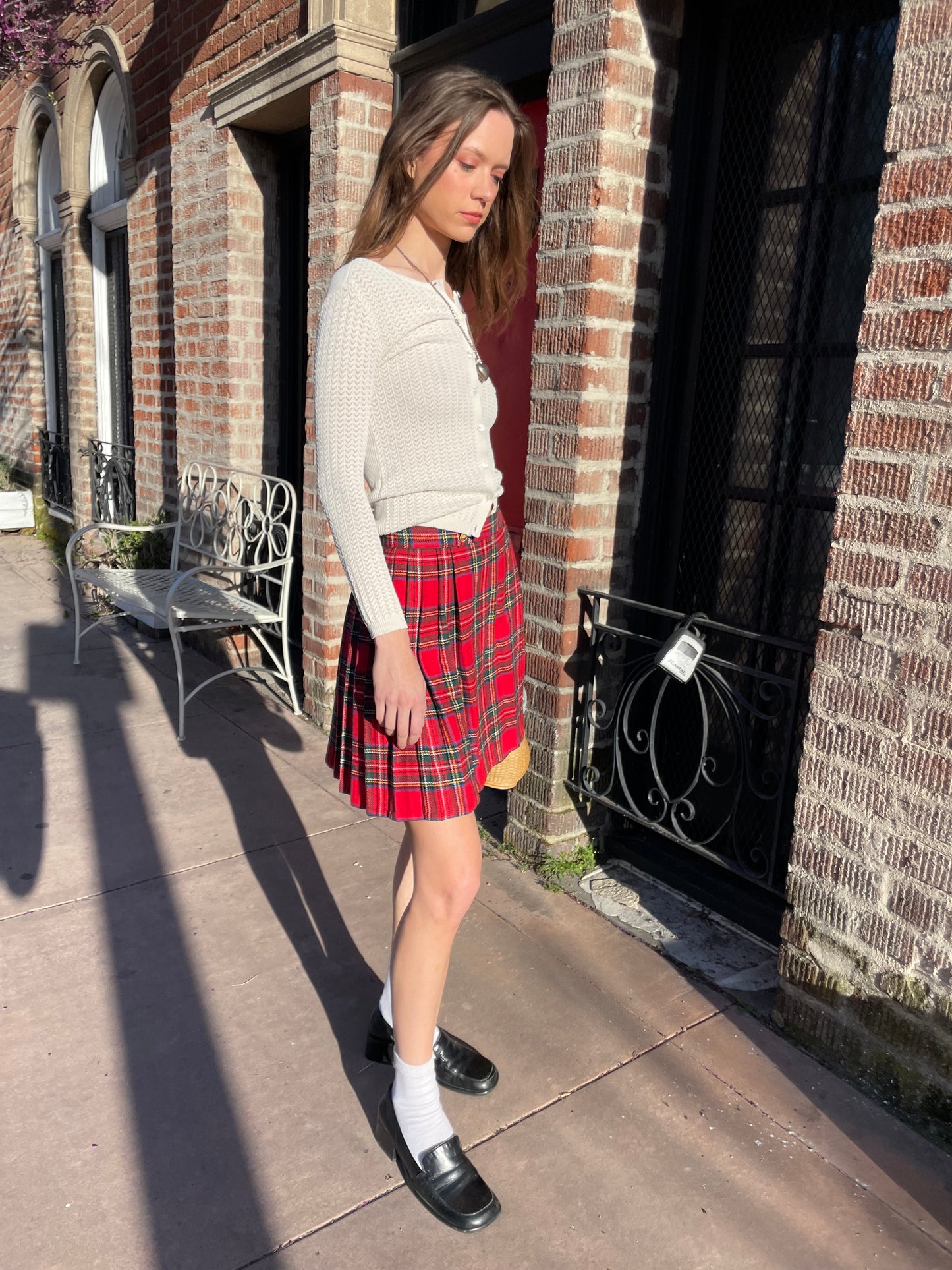 Red Plaid Skirt (S)