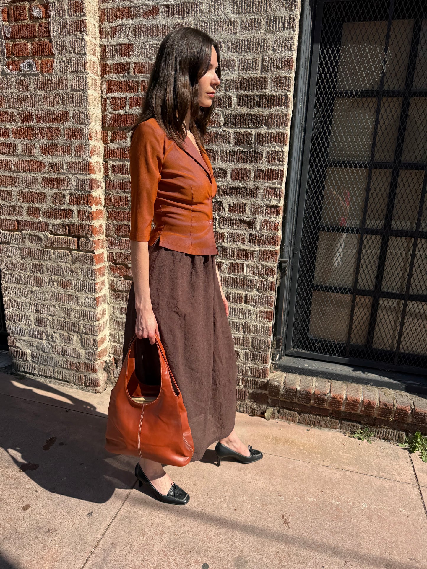 Burt Orange Button Down (S)