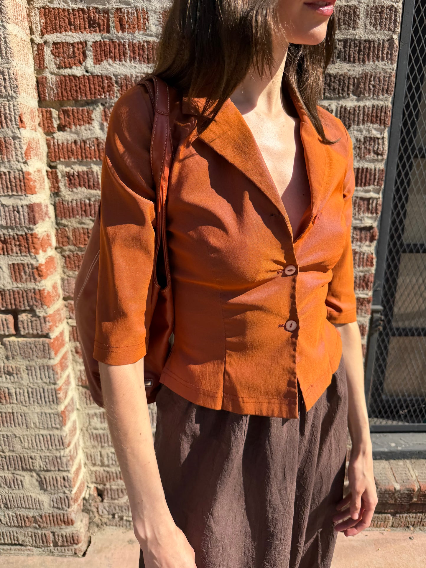 Burt Orange Button Down (S)
