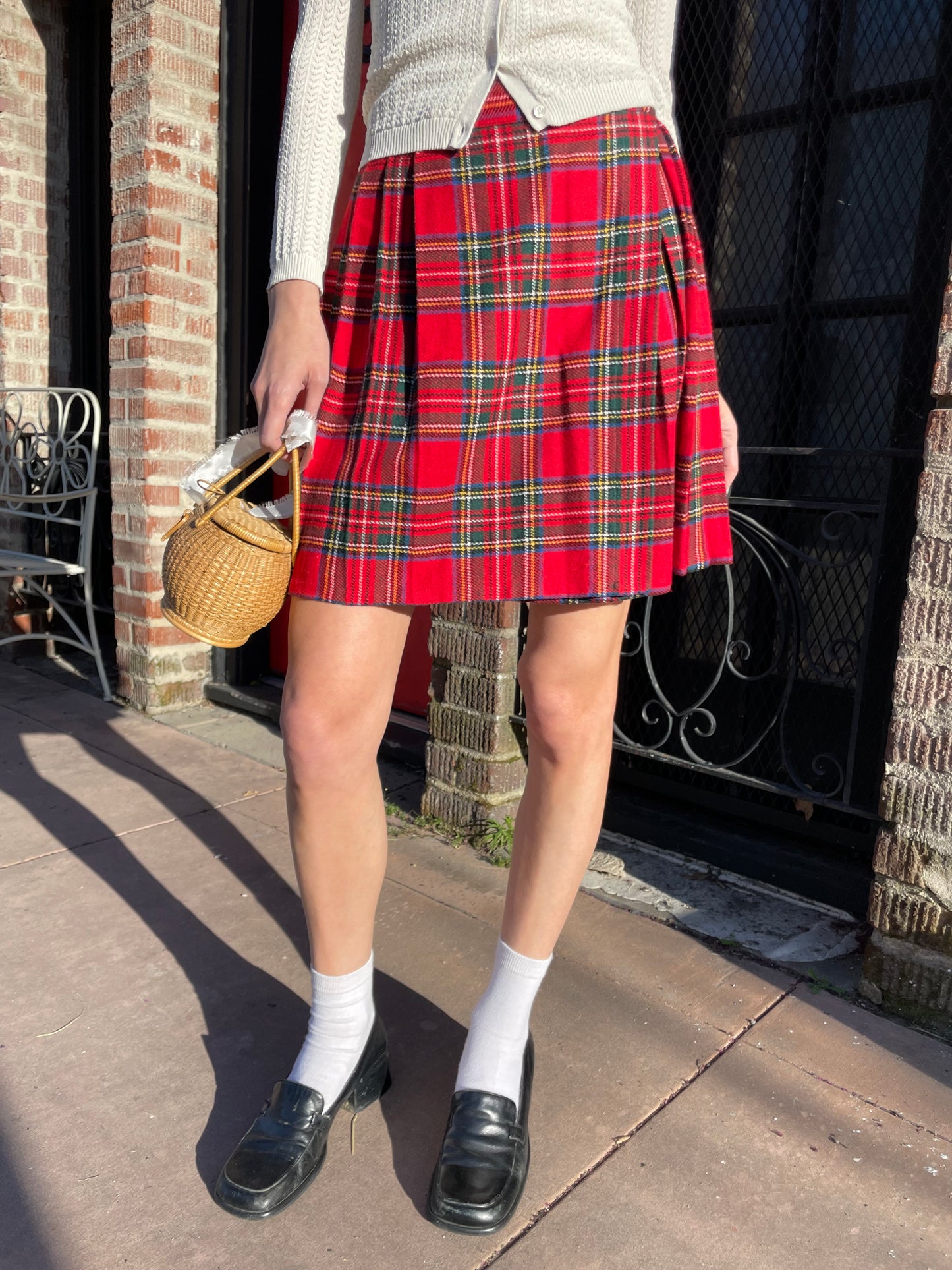 Red Plaid Skirt (S)