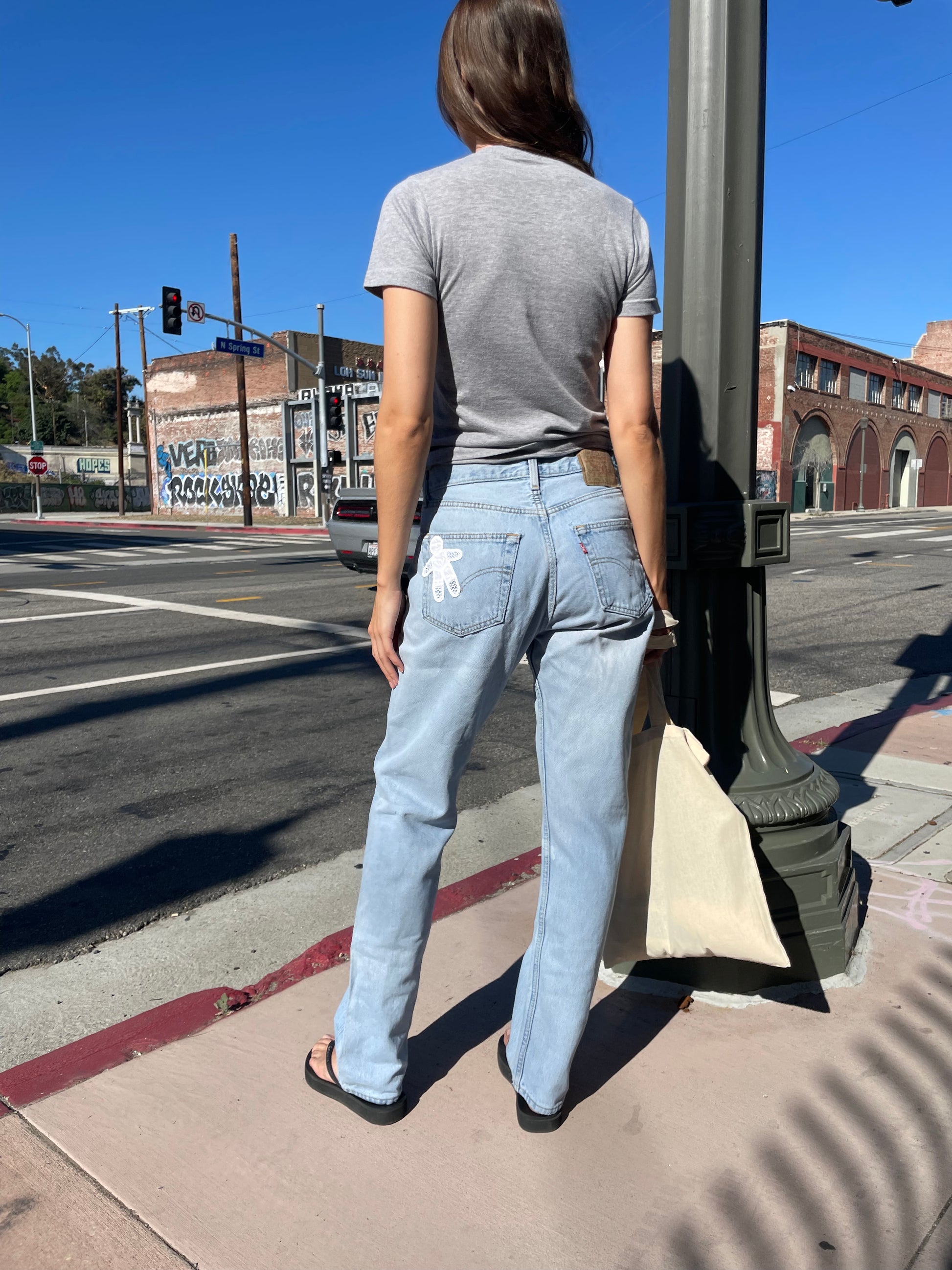 girl in blue jeans