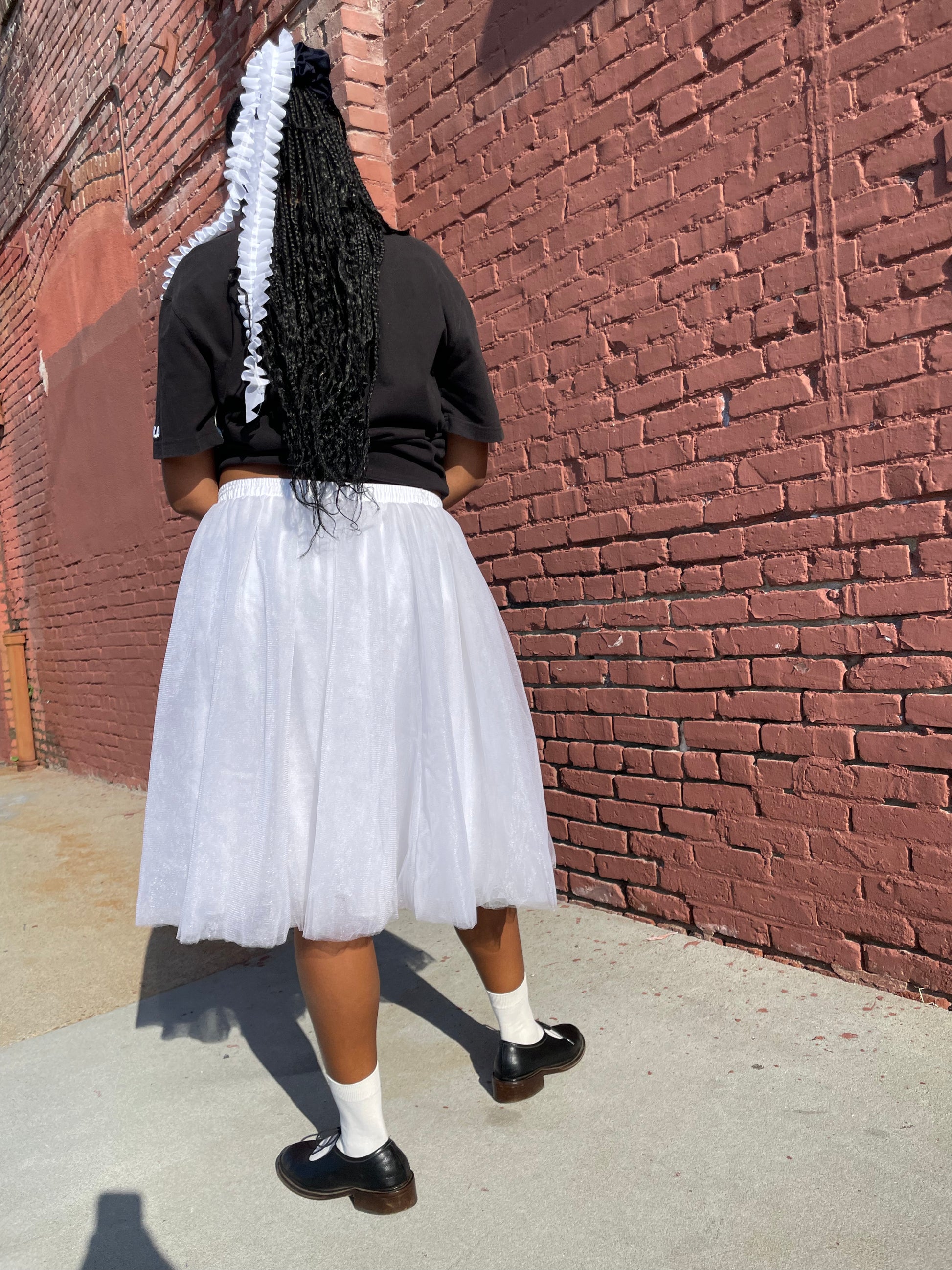 girl in white tulle skirt