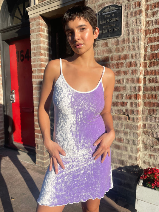 girl in purple dress