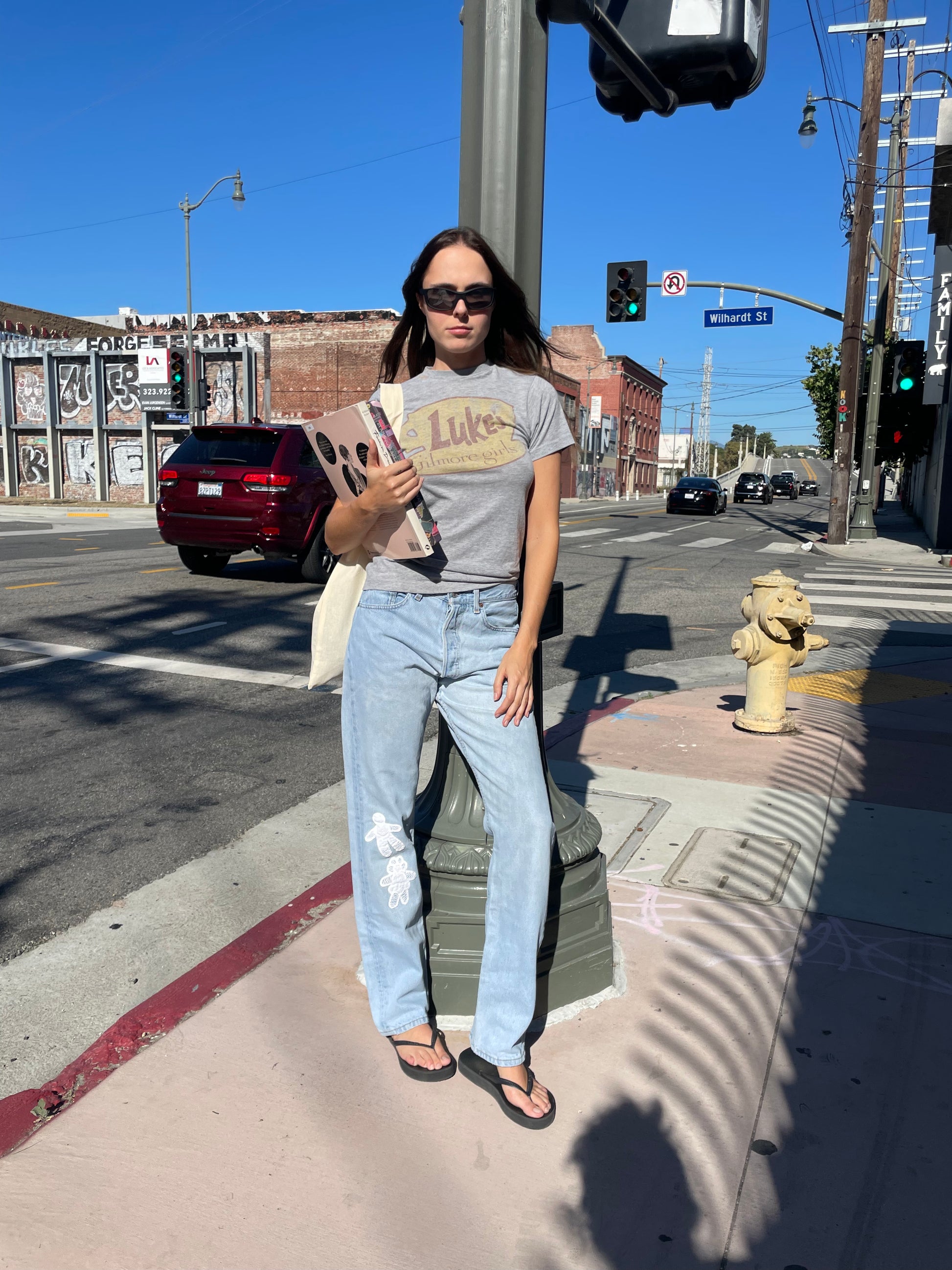 girl in blue jeans