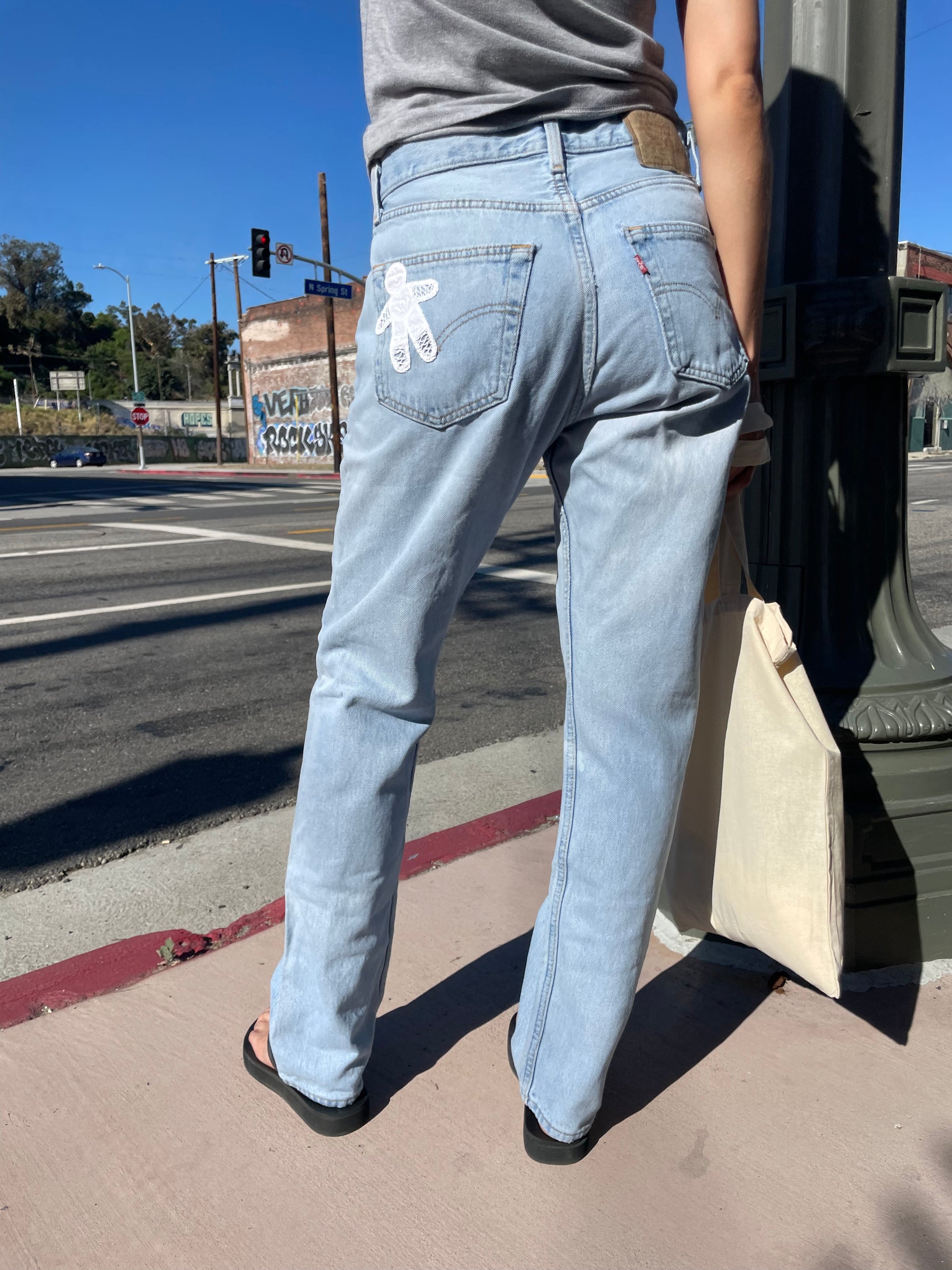 girl in blue jeans