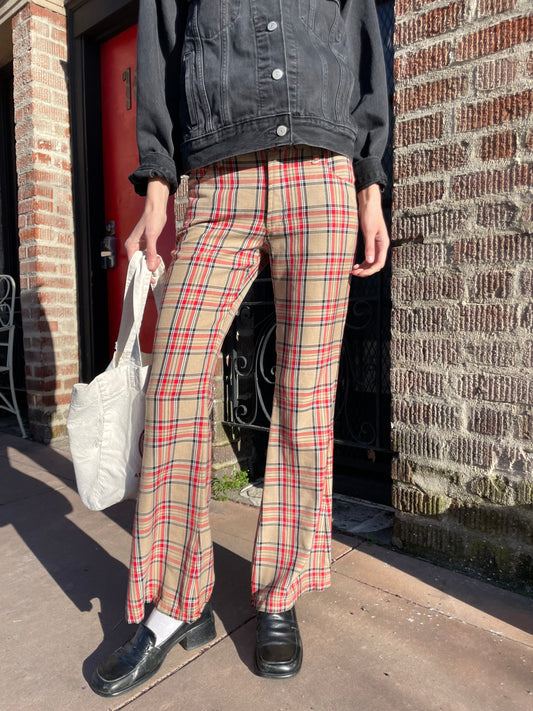 Tan Plaid Pants (S)