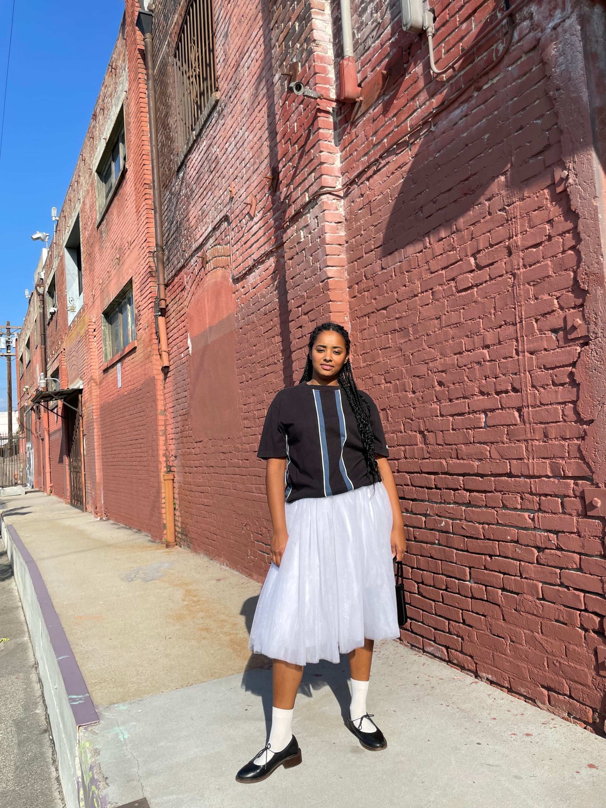 girl in white tulle skirt