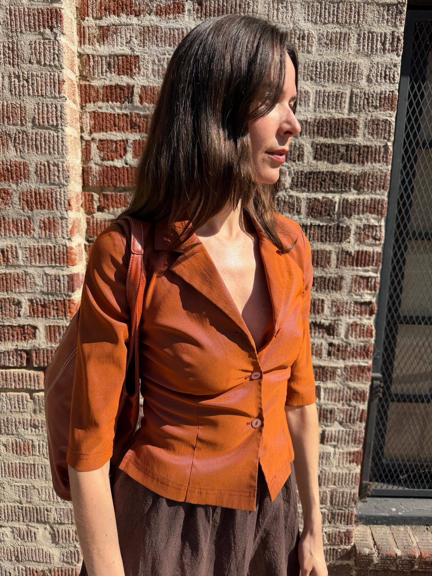 Burt Orange Button Down (S)