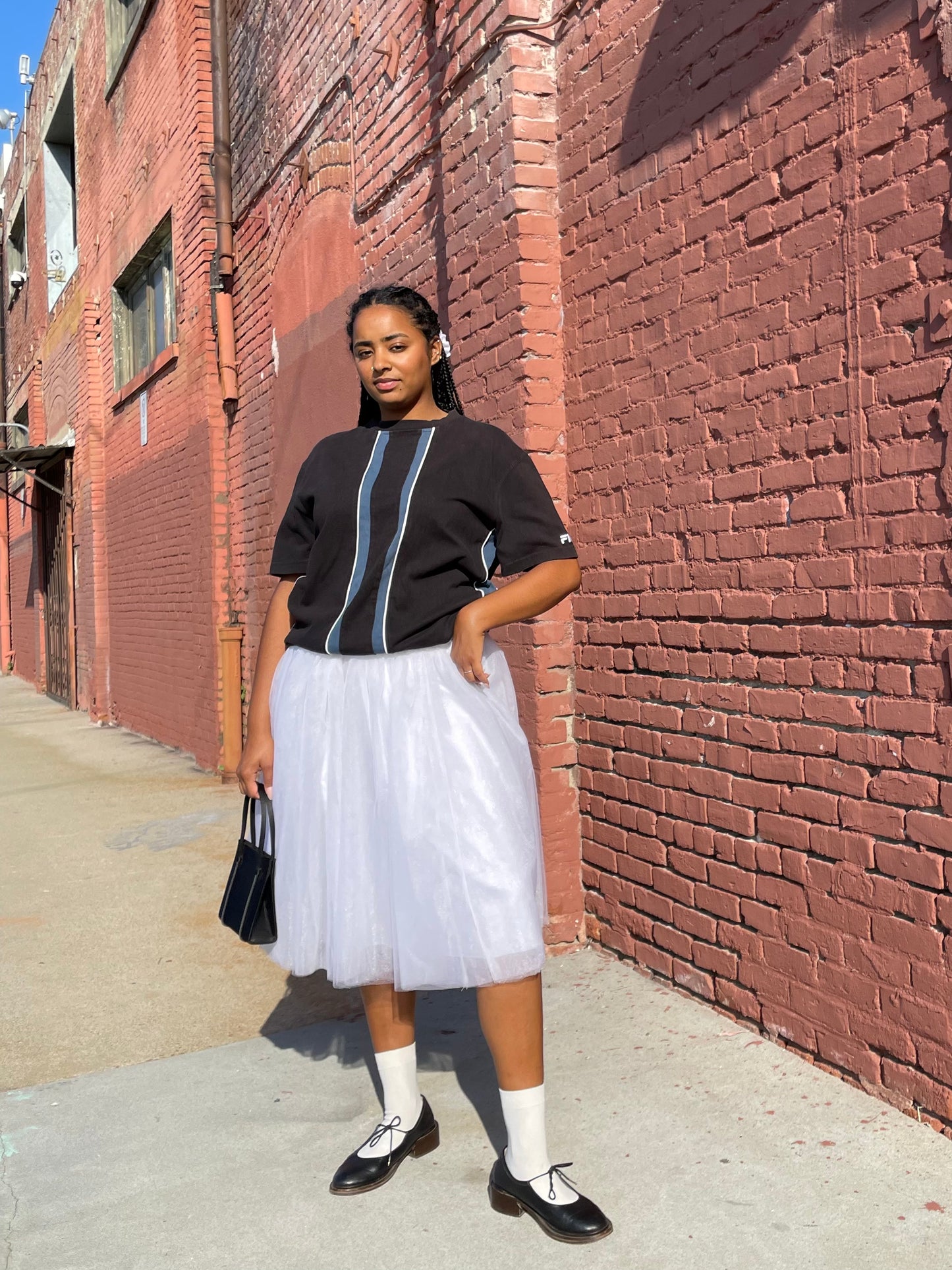 girl in white tulle skirt