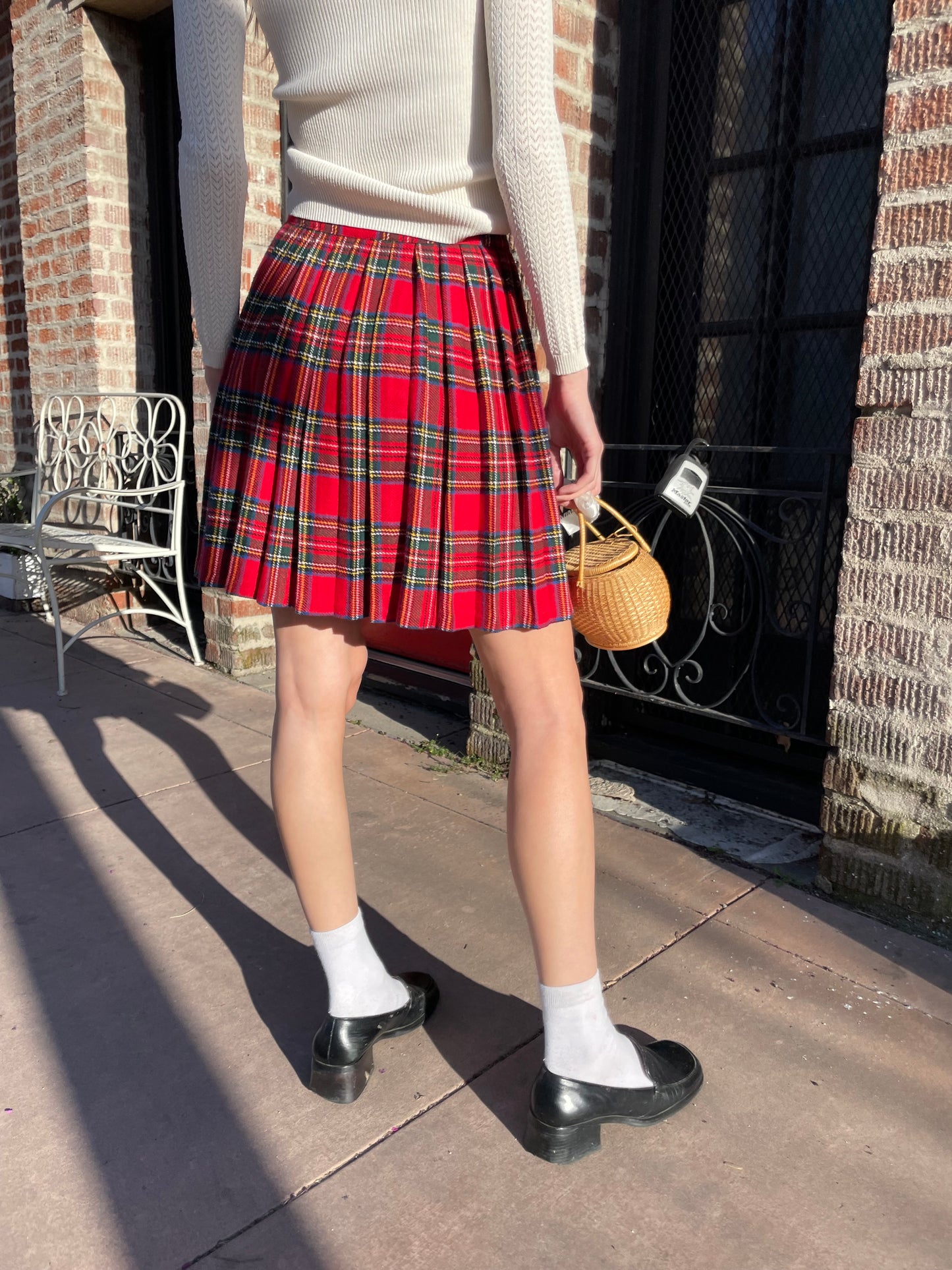 Red Plaid Skirt (S)