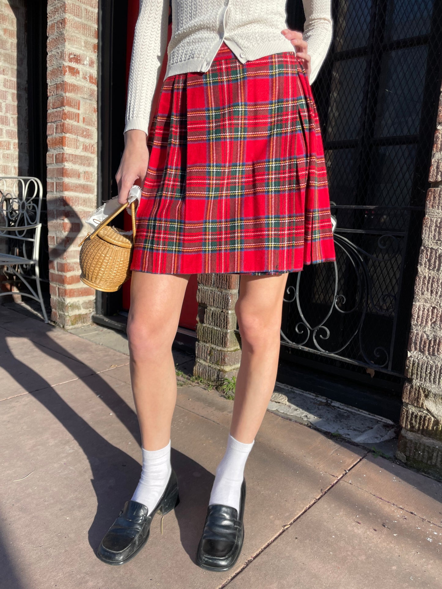 Red Plaid Skirt (S)