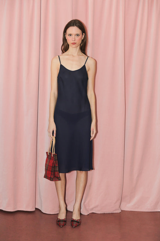 Blue Sheer Slip Mini Dress (S)