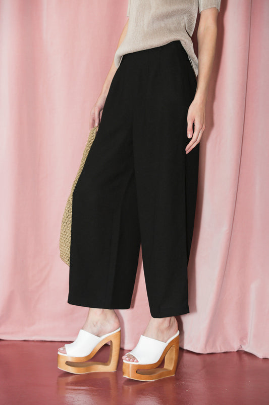 Black Wide Leg Trouser (S-M)