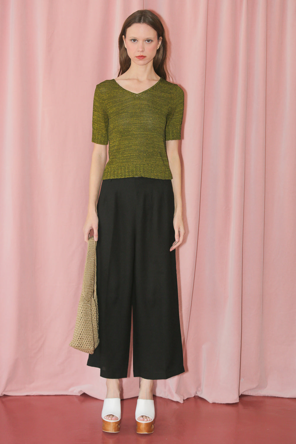 Olive Green Knit Top