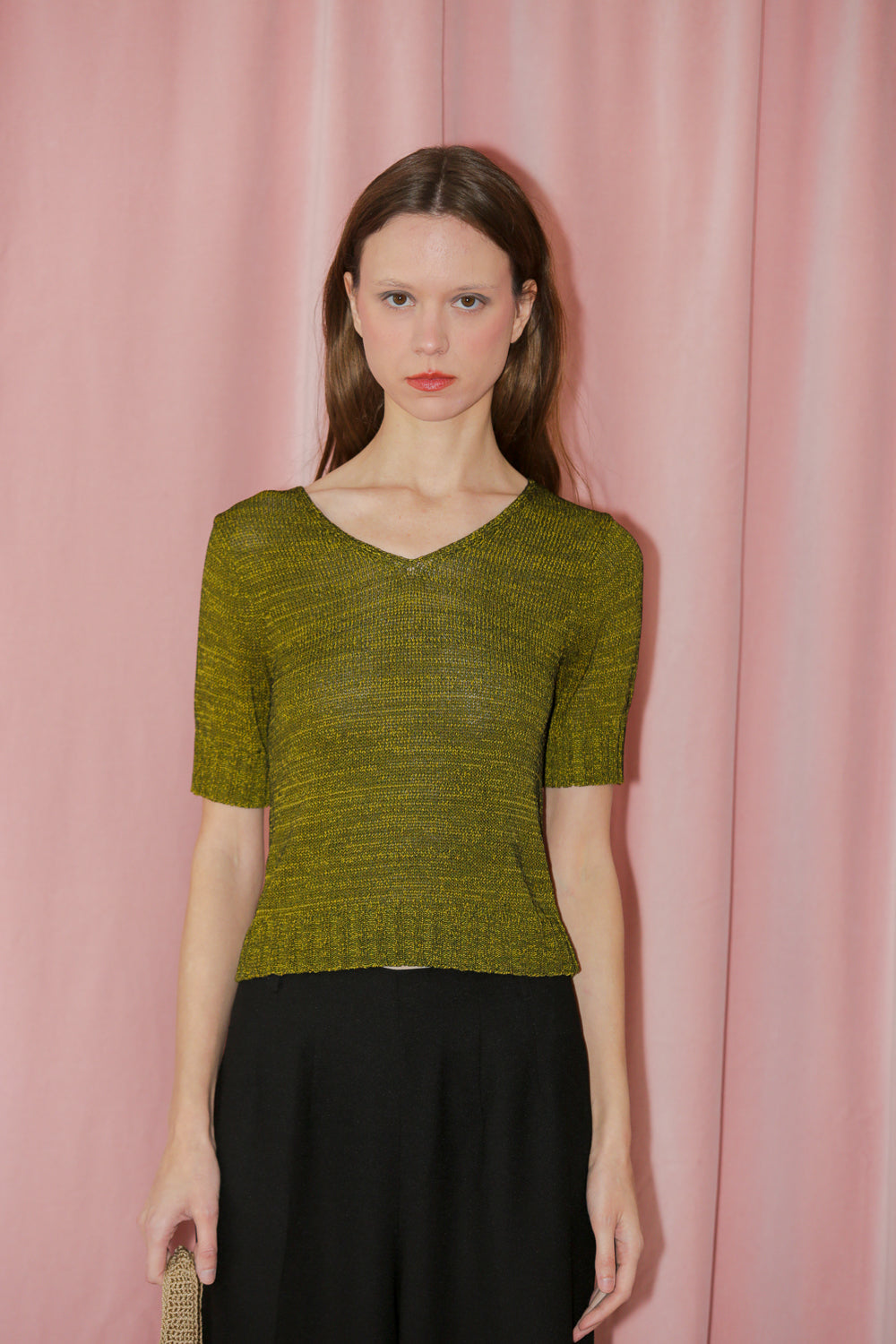 Olive Green Knit Top