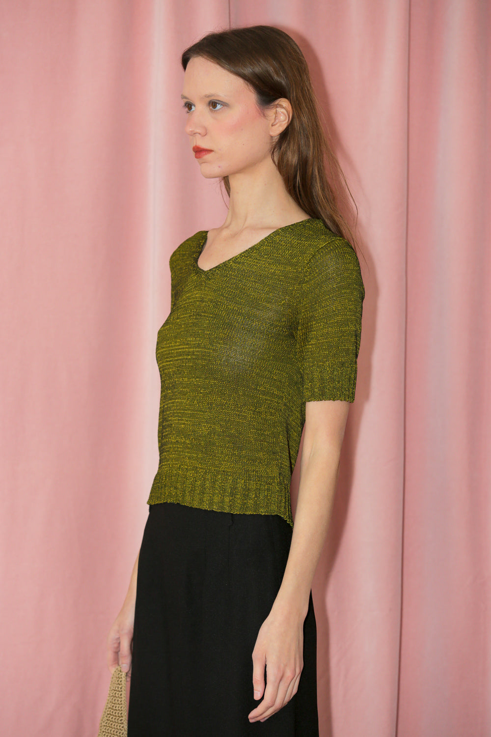 Olive Green Knit Top