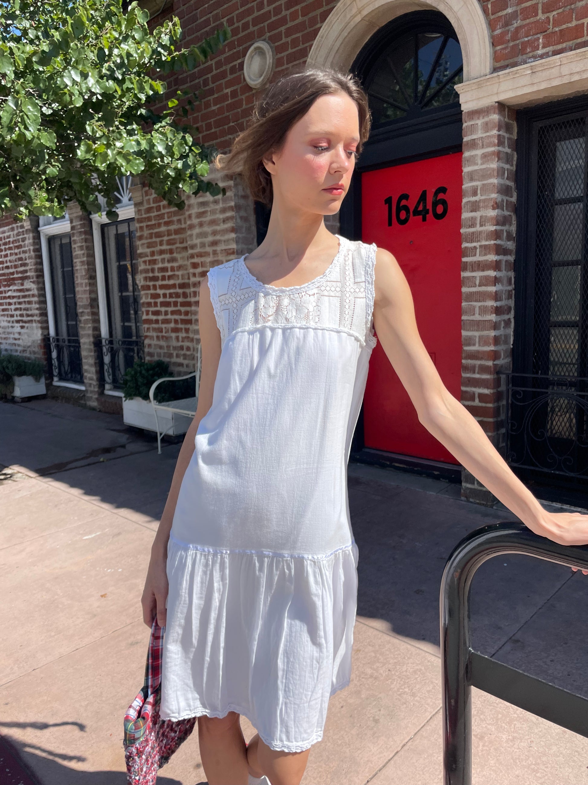 girl in white dress