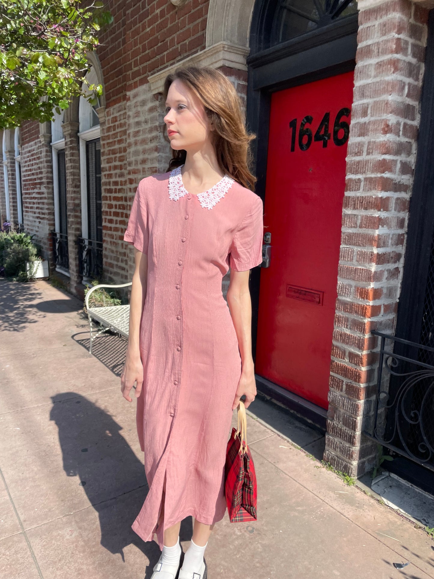 Red Gingham Dress (S)