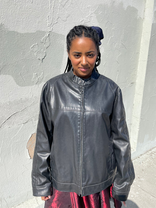 Black Moto Jacket (L)