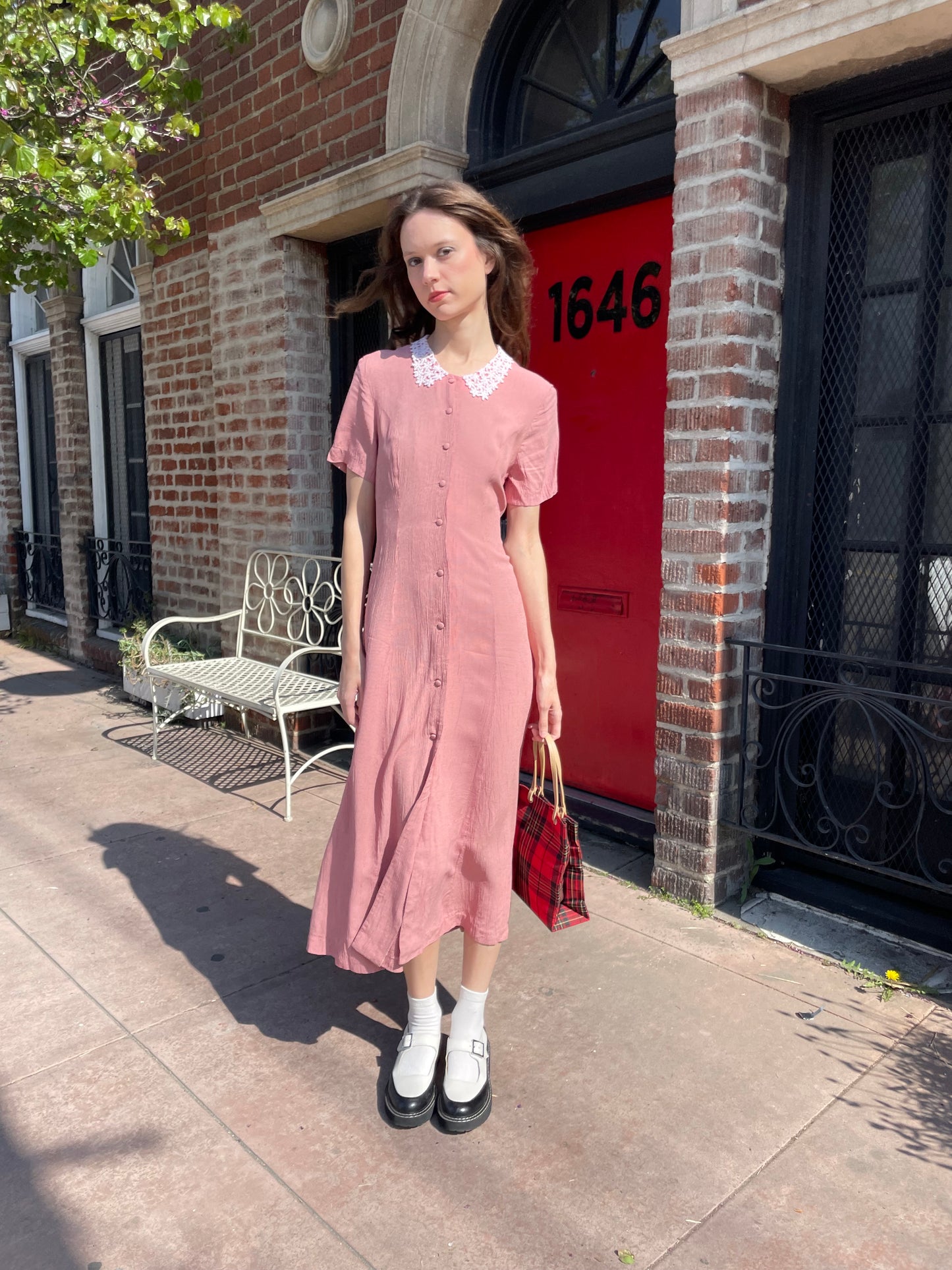 Red Gingham Dress (S)