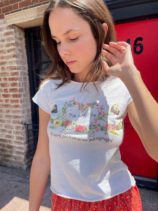 Floral and Butterfly T-Shirt (S)