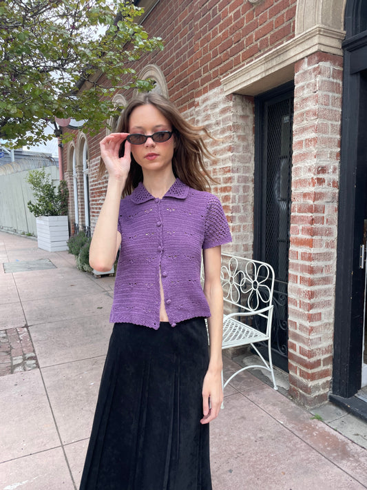 Plum Knitted Top (S)