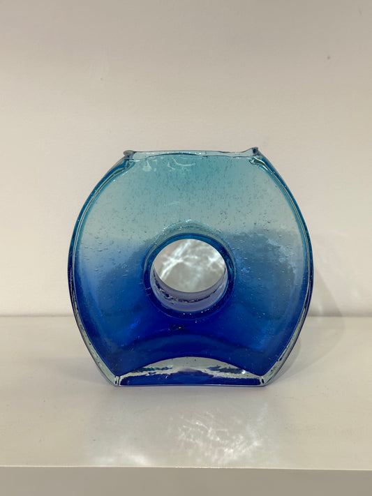 Vintage Blue Hole Vase
