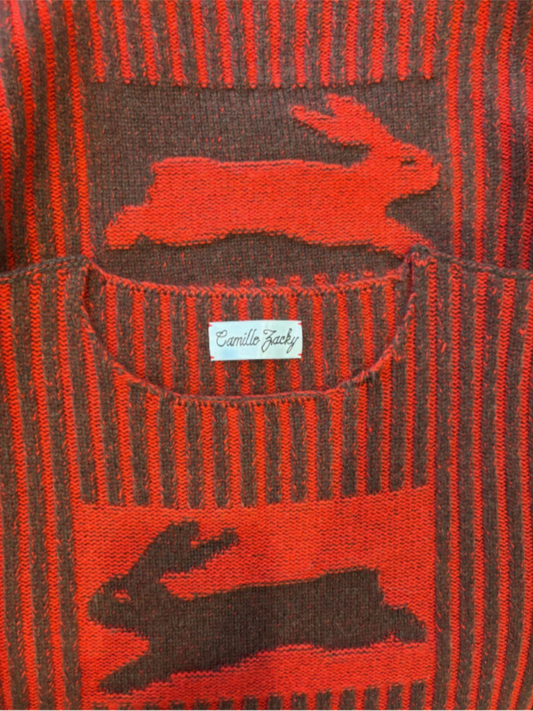 Camille Zacky Red Rabbit Sweater