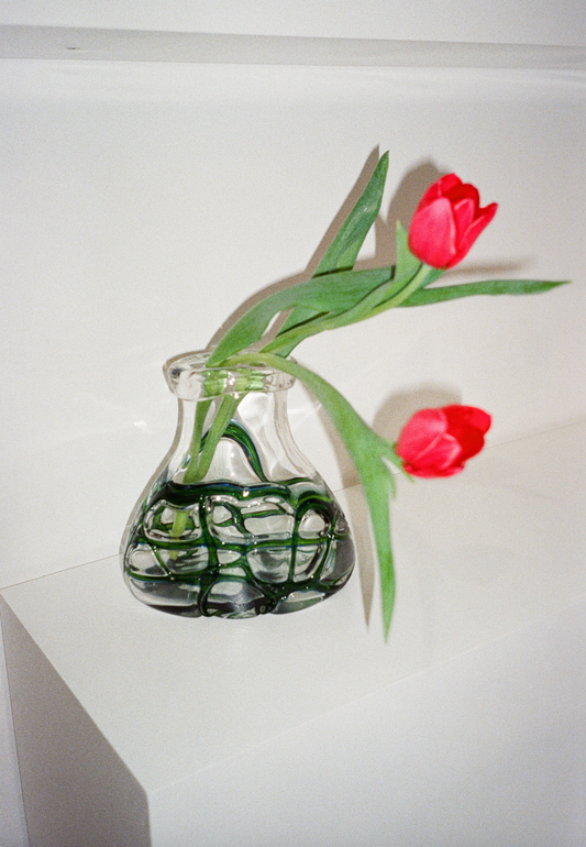 Emerald Green Glass Vase