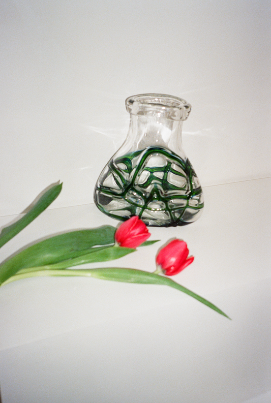 Emerald Green Glass Vase
