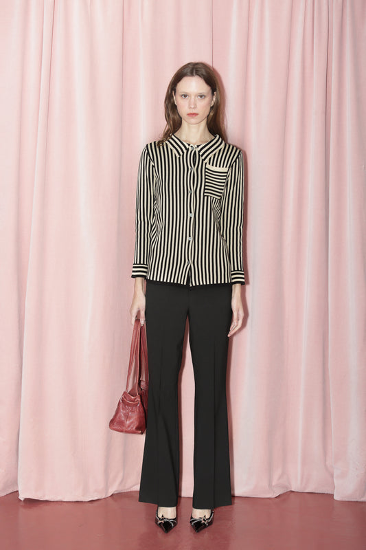 Strip Knit Button Down (S)