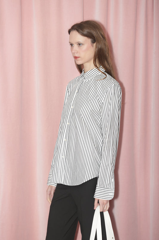 Black Striped Button Down (S)