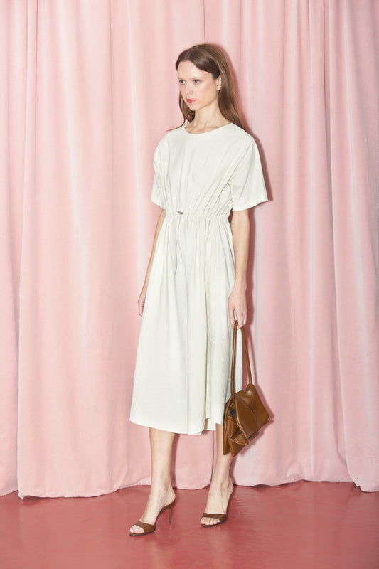 Ecru Cinched Waist Dress(S)