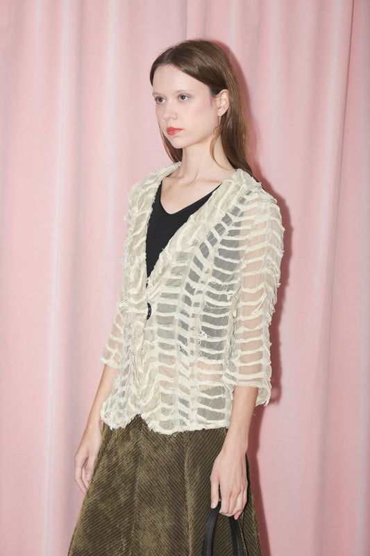Sheer Ecru Blazer